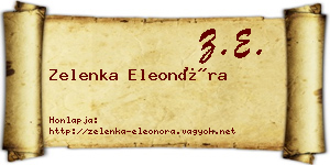 Zelenka Eleonóra névjegykártya